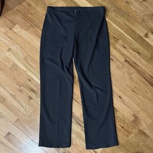 Eileen Fisher Black Crepe Straight Pants